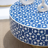 AURELIA BLUE INLAY ROUND COFFEE TABLE - Image 2