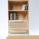 CANOVIA RATTAN MANGO WOOD BOOKSHELF - Image 4